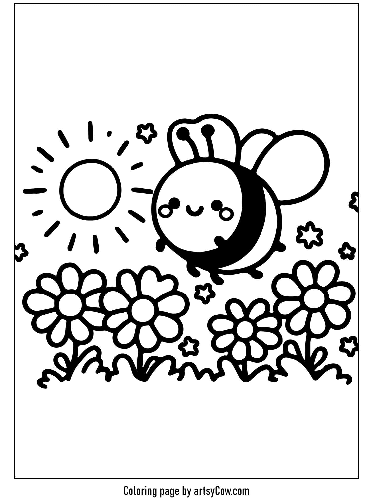 Bumblebee Buzz Among Daisies